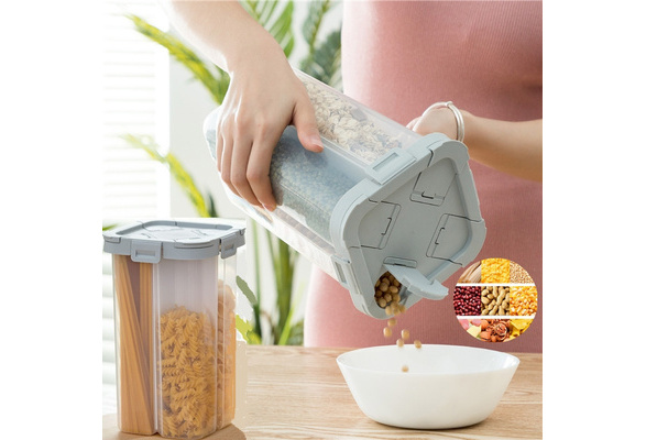 Four-compartment Airtight Canister Food Snacks Partition Removable Plastic  Storage