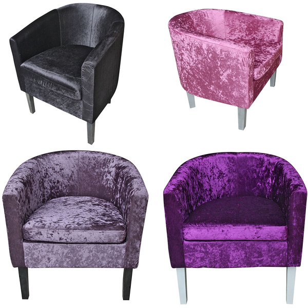 tub chair crushed velvet