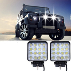 Car Accessories Single 48W Square Waterproof LED Work Light Flood Lamp for Offroad Truck Tractor Boat Bar Flood Beam LED Work Light