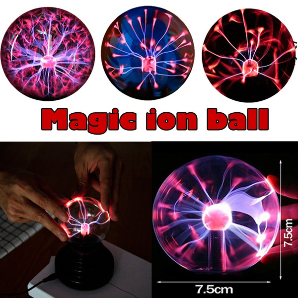 USB Magic Plasma Ball Sphere Lightning Crystal Globe Touch Nebula Light ...