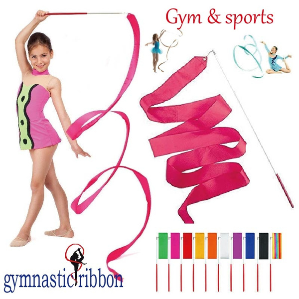 4M 10 Colors Gymnastic Gym Dance Ribbon Rhythmic Art Streamer Kids ...