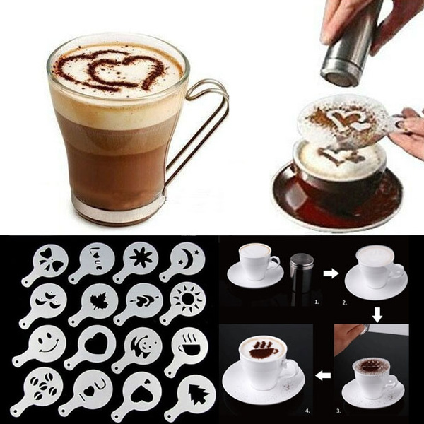 Coffee Art Or Cake Decoration Stencils