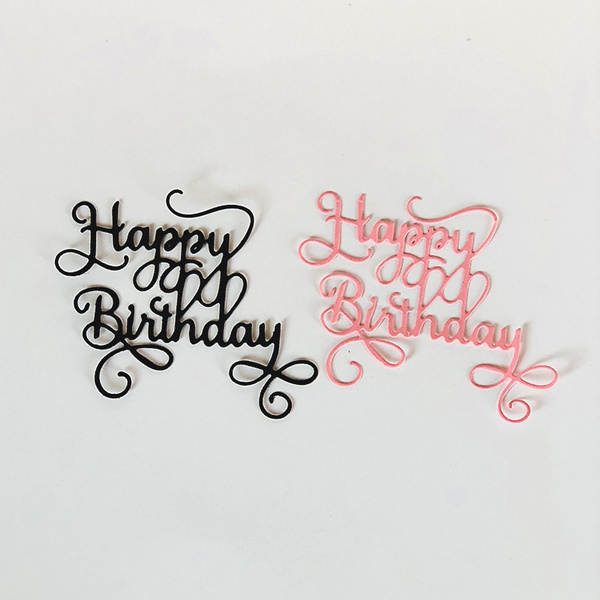 Happy Birthday Metal Cutting Dies for Scrapbooking DIY Album Embossing  Folder Paper Card Maker Template Decor Stencils Crafts