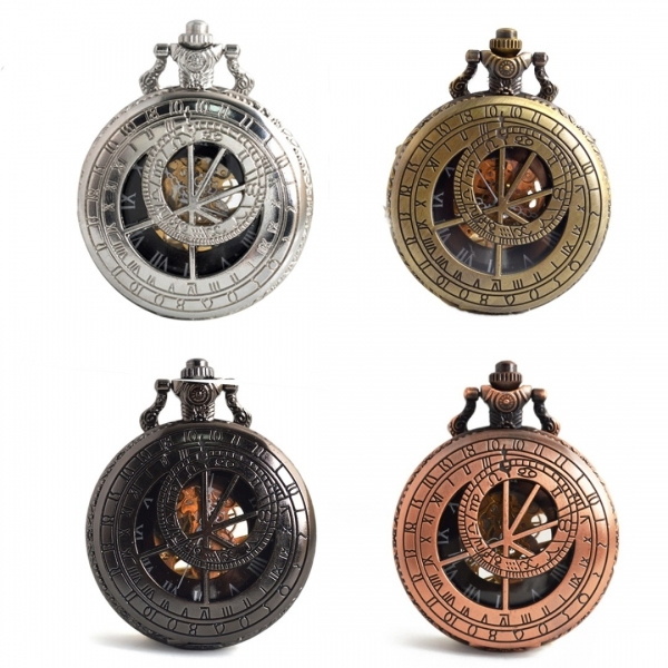 Mechanical pocket watch online with compass