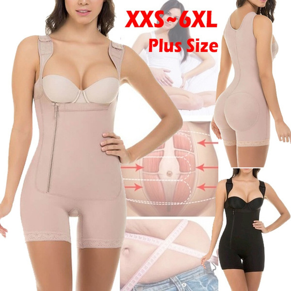Hot Full Body Shaper Women's Seamless Thigh Slimmer Open Bust Shapewear  Firm Tummy Control Bodysuit Plus Size