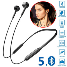 Sport Bluetooth5.0 Headphones, Neckband Wireless Headset for Running, Waterproof Blueototh Earbuds, Noise Cancelling Stereo In-Ear Earphones with Mic