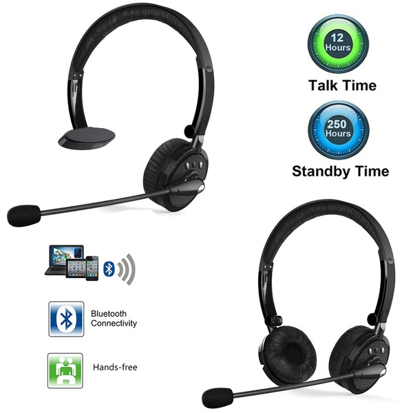 wireless bluetooth headset with mic for pc