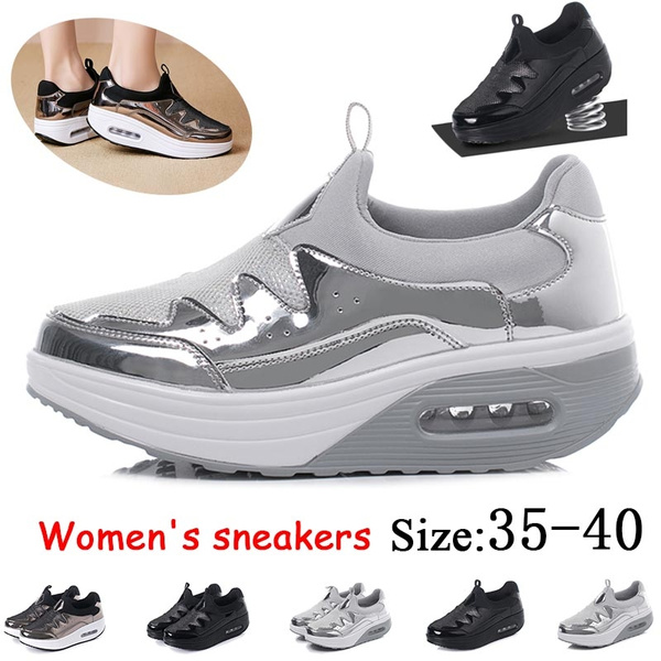 New Women New Fashion Mesh Breathing Shake Shoes Casual Comfortable Thick Soled Sport Fitness 8938