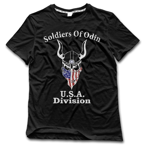 Turbine Mug forfølgelse Fashion Bluma Men's USA Division Soldiers Of Odin O Necktee Shirts Hip-Hop T  shirt | Wish