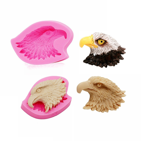 Gadgets,Bald Eagle Head Cabochon Silicone Rubber Flexible Food Safe