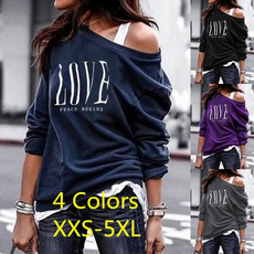 fall clothes women, Sleeve, letter print, Long Sleeve