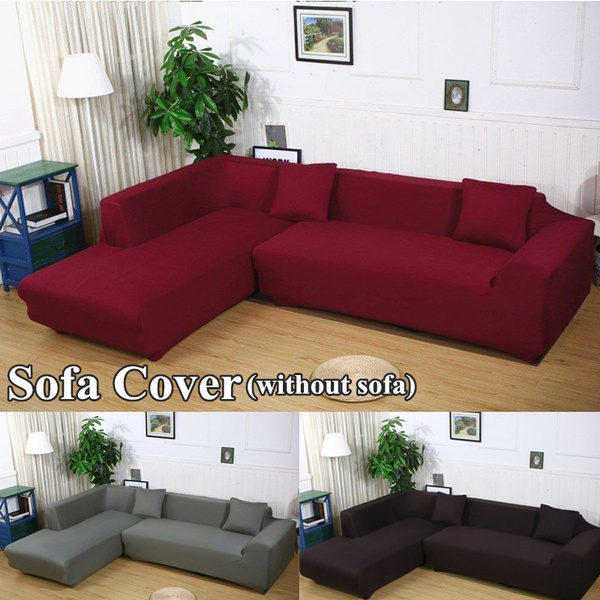 L Shape Sofa Cover Set Stretch, How To Set Sofa Cover