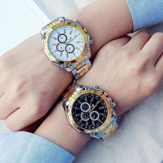 Steel, quartz, business watch, wristwatch