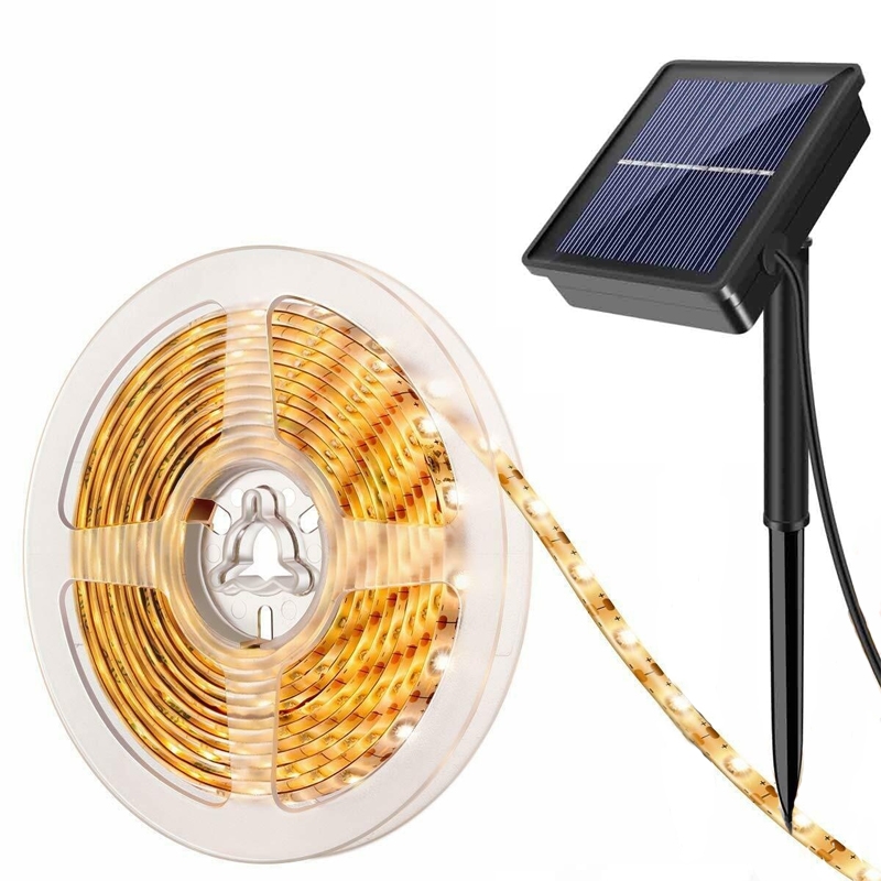 Solarlampe 5M 100LED Bunt Lichtstreifen Wasseridcht LED Strip Weihnachten Dekor