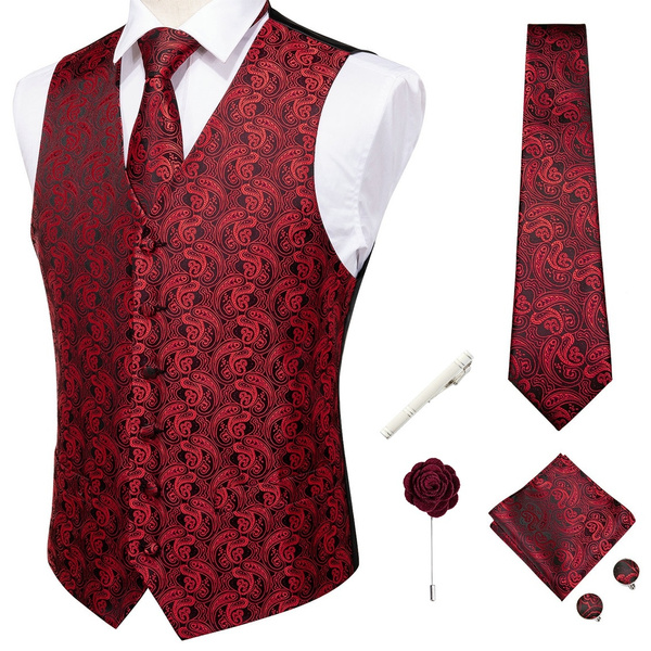 red paisley waistcoat