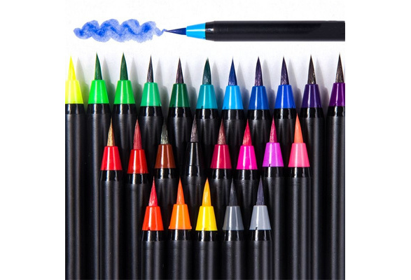 20 Color Premium Painting Soft Brush Pen Set Watercolor Markers Pen Effect  Best For Coloring Books Manga Comic Calligraphy MAE