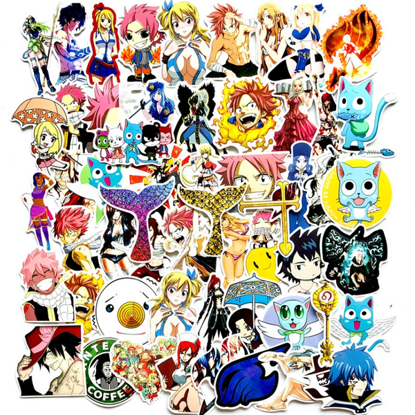 30 60 Pcs Classic Japanese Anime Fairy Tail Sticker For Bike Motorcycle Skateboard Guitar Phone Laptop Luggage Graffiti Sticker Wish