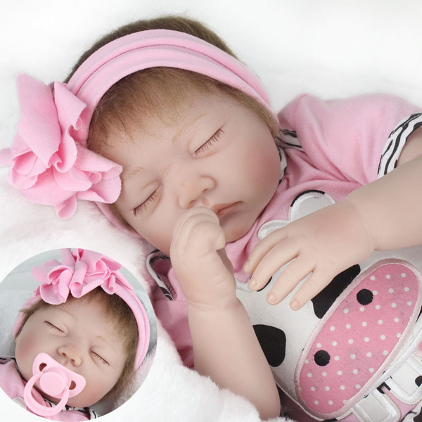 Npk Reborn 42cm 55cm Sleeping Handmade Soft Silicone Lifelike Boneca Reborn Baby Dolls Realistic Looking Bebe Girl Doll Xmas Gift For Kids Wish