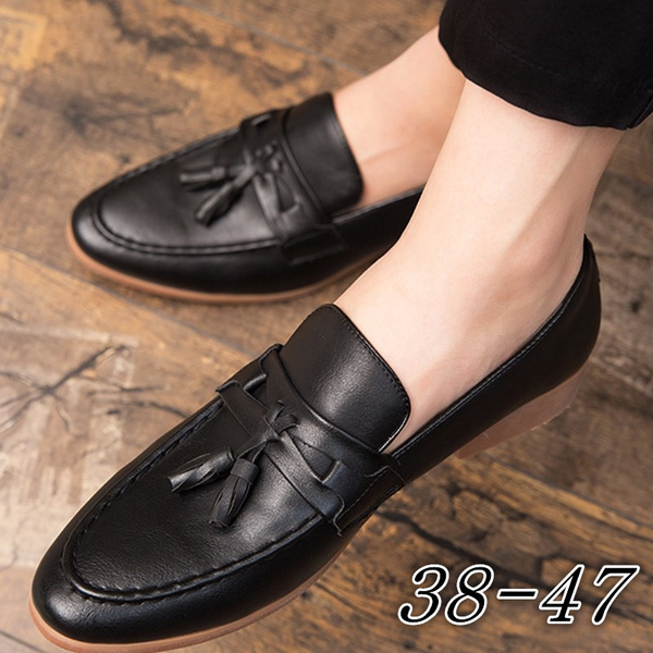 leather slip ons mens