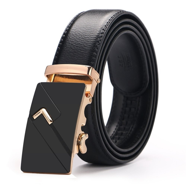 Dingmeiyue New Fashion Men's Designer Leather Metal Buckle Belts Business  Luxury Belts Christmas Gifts | Wish