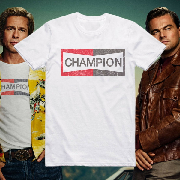 Once Upon a Time in Hollywood Brad Pitt Champion T shirt Mens T shirt Graphic Tee Short Sleeve Tops XXXL