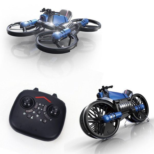 2in1 2.4G Remote Control Deformation Motorcycle Folding Quadcopter