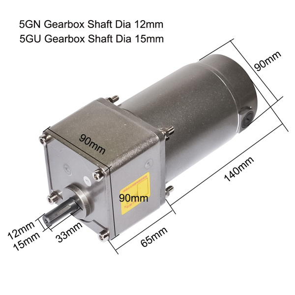 sourcing map DC 12V 100RPM Schneckengetriebemotor 6mm Weibliche Welle