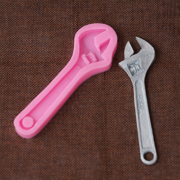 silicone cake fondant mold topper hammer spanner tools diy baking mouldju