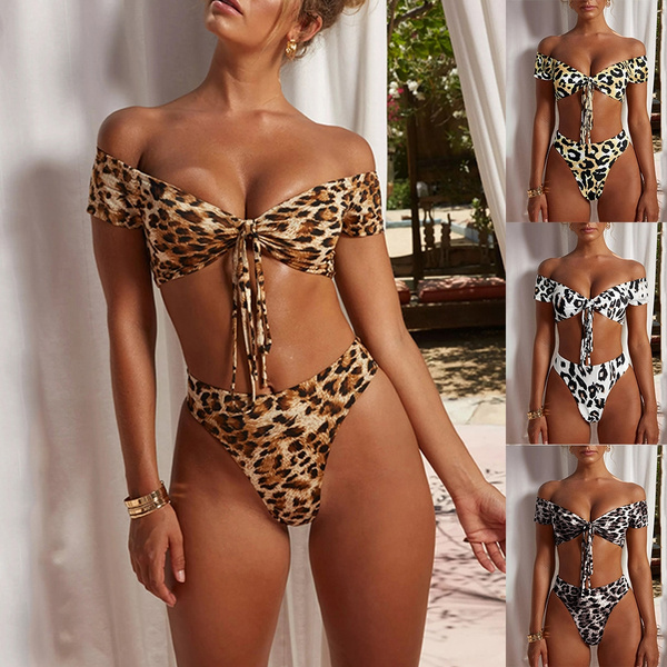 Sexy Leopard Push Up One Piece Swimsuit