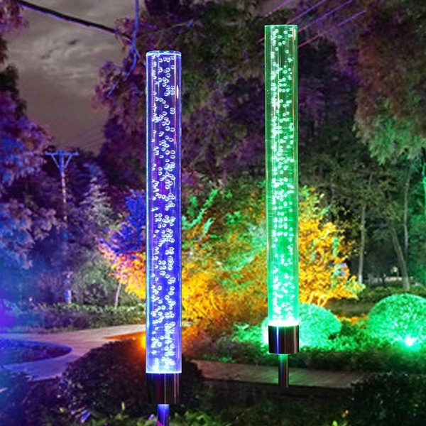 Solar Powered RGB Colour Changing LED Light Spotlight Garden Party Stake Lamp UK