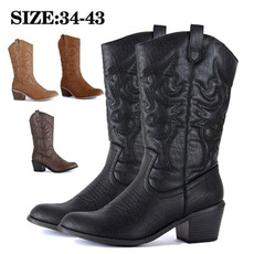 midcalfboot, Cowboy, leather, Vintage