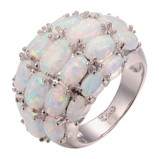 Sterling, DIAMOND, wedding ring, Silver Ring