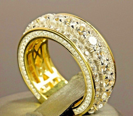 yellow gold, DIAMOND, wedding ring, Gifts