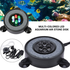 led, Tank, fish, roundfishtankbubblerwithautocolorchangingledlight