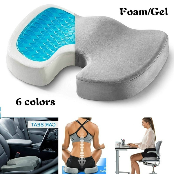 Memory Foam Gel Enhanced Seat Cushion Coccyx Cushion Orthopedic Chair Pad  Office 