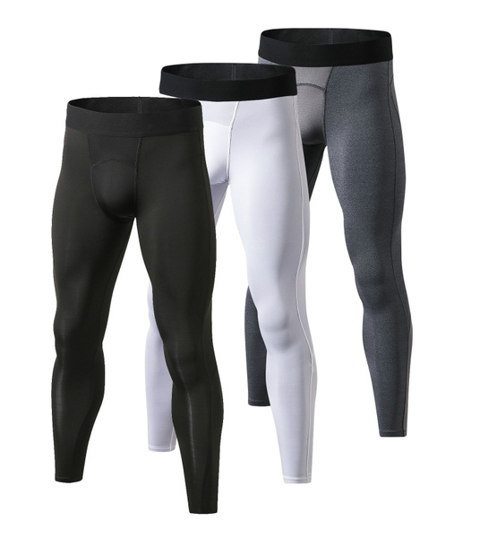 Men's Compression Thermal Pants Leggings Cool Dry Baselayer Tights ...