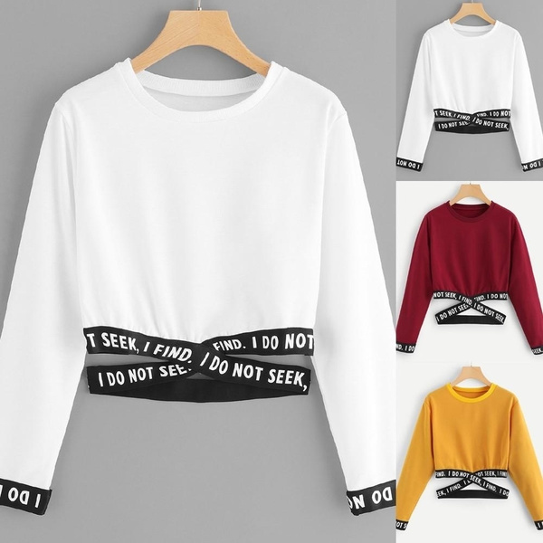 Pablo Picasso I Do Not Seek I Find Bellless Sweater Girl Ladies Bellless Sweater Letter Printing Casual Long Arm Sweatshirt Short Sport Crop Tops Tops Sweatshirt Shirt Wish