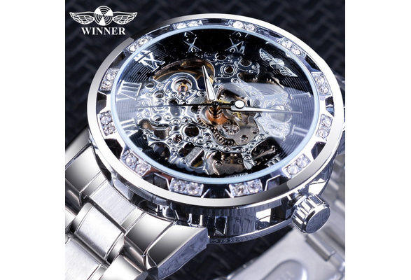 WINNAAR S1089-2 Heren mechanisch horloge Heren automatisch horloge Modeklok  Herenpolshorloges Diamant skelet Luxe polshorloge | Wish
