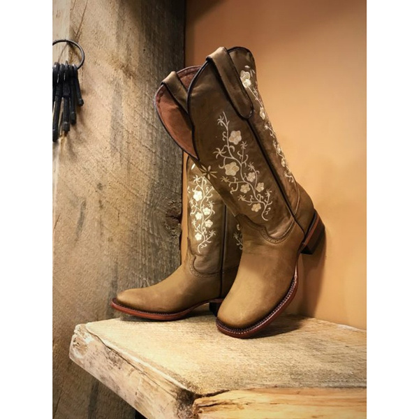 cowboy boots low heel