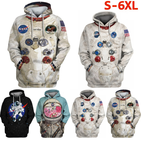 S-6XL New 3D Armstrong Space Suite NASA Hoodies Men Women Funny Printed ...