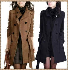 thickencoat, woolen coat, slim, woolen