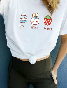 Summer, Korea fashion, Funny T Shirt, cute
