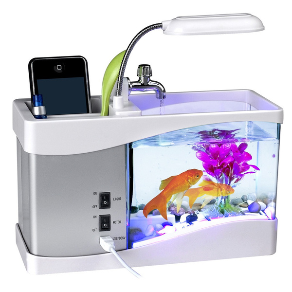 Small desk hot sale aquarium