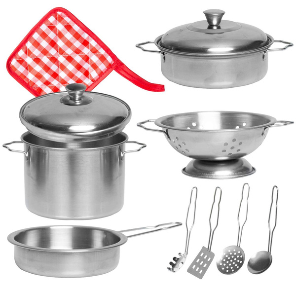 Pots and Pans Cooking Set Cookware Details about   Kids Kitchen Pretend Play Toys 11-Piece 