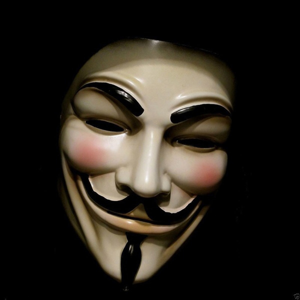 V for Vendetta Mask Anonymous Guy Fawkes Fancy Dress Halloween Costume Cosplay 