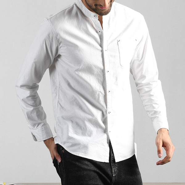 mens loose dress shirt