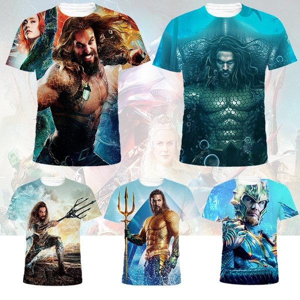 3d Aquaman T Shirt Men 39 S Short Sleeved T Shirt Cool Summer Dress Casual T Shirt Wish