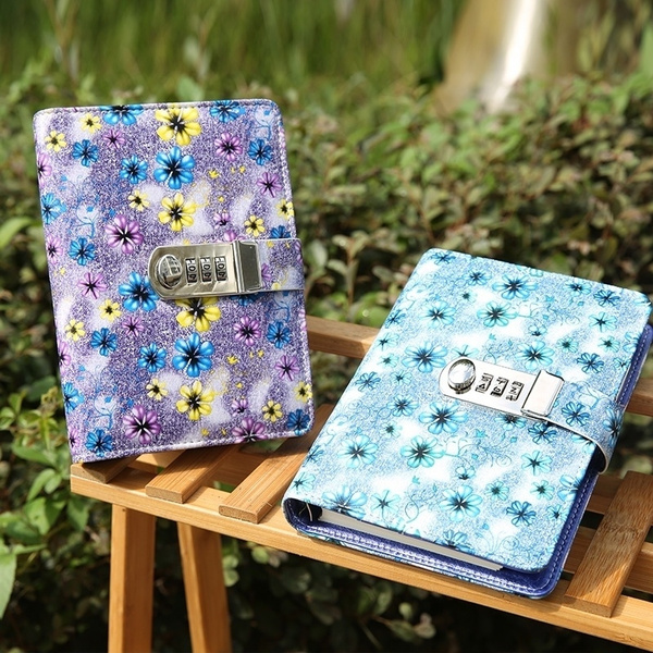 Lock Journal Portable A6 Binder Diary Leather Refillable Journal Loose