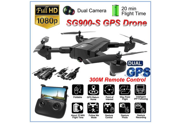 sg900s ultra hd 1080p foldable gps rc drone