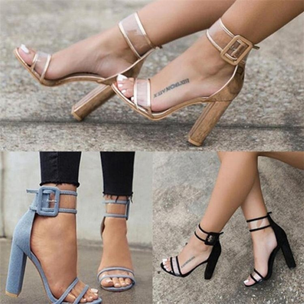spaghetti strap high heels
